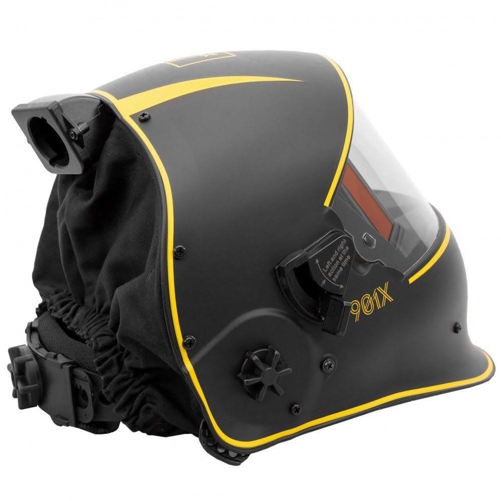 SPARTUS Automatik Schweißhelm Pro 901X Schweißmaske mit Klappvisier Optische Klasse 1/1/1/1 Großes Sichtfeld 100x65mm 4 Sensoren DIN 4-13 für Wig MIG MAG MMA Schweißen Schleifen - Bestschweissen.de