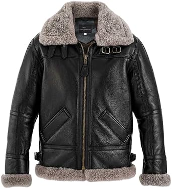 B3 Bomber Jacket Aviator Real Shearling Bomber Jacket Winter