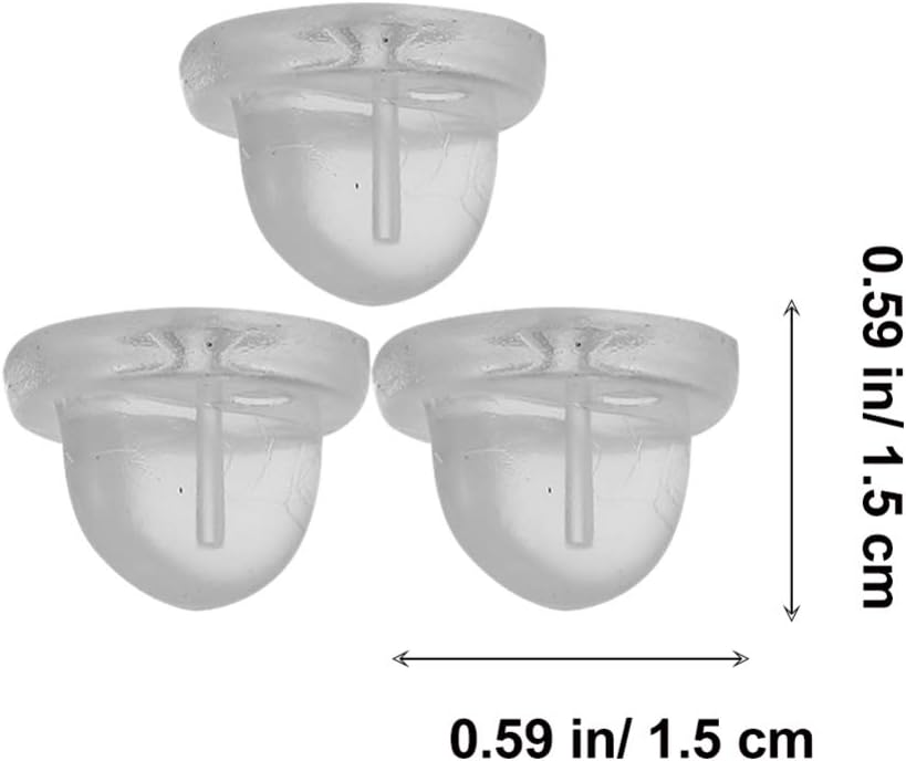 SEWACC 600pcs Transparent PVC Brooch Clasp Butterfly Pin Backs for Crafts Secure Closure for Lapel Badges and Jewelry Making