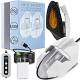 Shoe Dryers for Work Boots Portable Shoe Warmers & Dryer Boot Dryer for Smelly Shoes, Portable USB Powered Moisture & Odor Eliminator for Boots, Sneakers, Soccer Cleats, Travel-Ready Footwear Care