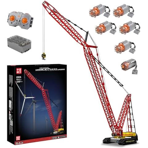 Mould King Crawler Crane LR13000 Building Block Kits, Technical Construction Vehicles Cranes Model with Motor/APP Remote Control, Gift for Age 14+/Adult Collections Enthusiasts (4318+ Pieces) Cover