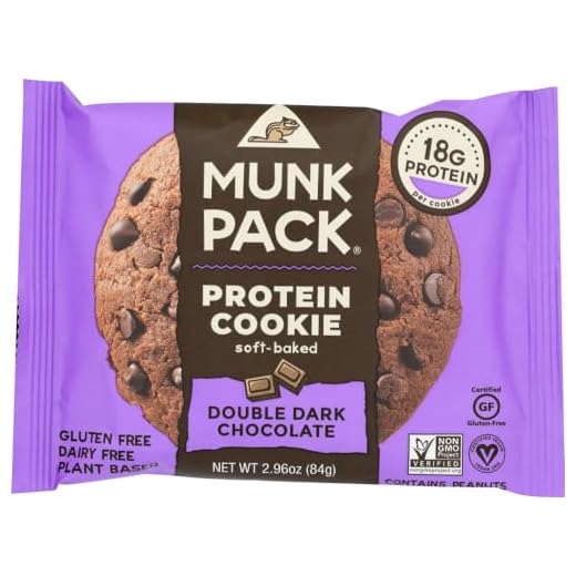 MUNK PACK Double Dark Chocolate Protein Cookie 6 Count, 2.96 OZ