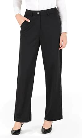 Lee Womens Lee Dress Pants Low Rise Boot Cut Uniform Pants For Ladies