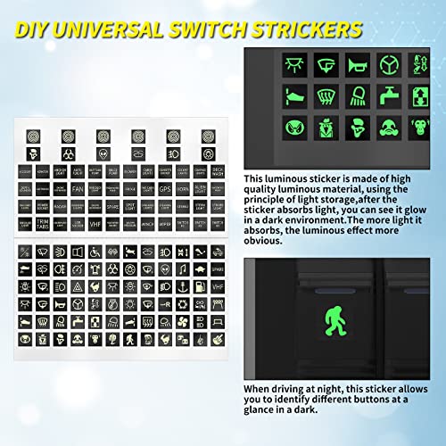 Image of Joinfworld 8 Gang Rocker Switch Panel Waterproof 12V Blue LED Light Bar Switch Panel 12 Volt Rocker Toggle Switch 3 Pin ON /Off with Pre-Wired for Boat Marine Automotive Car Truck RV UTV