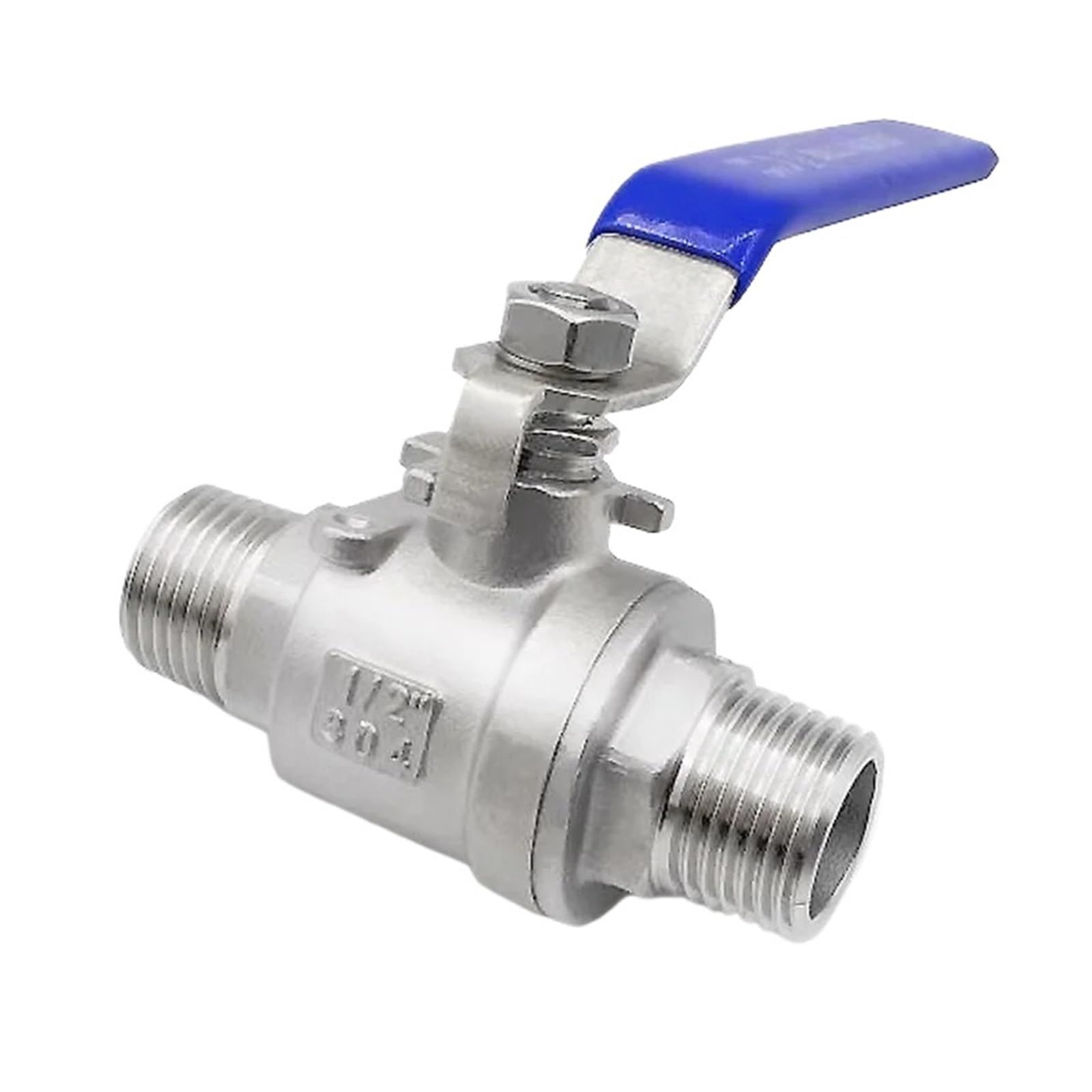 Robinet à bille inox 304 filetage externe 1/4 BSP vanne de coupure eau air huile passage intégral