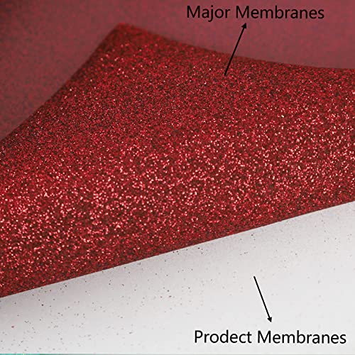 FUNKAKA Glitter Red HTV Heat Transfer Vinyl Rolls, 12" x 25ft PU Iron on Vinyl for T-Shirt, Easy to Cut & Weed for All Cutter Machines by FUNKAKA - Image 2