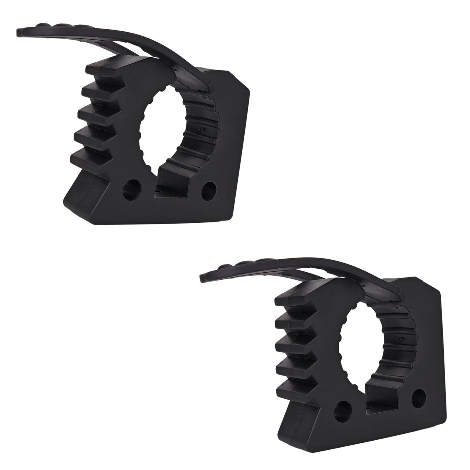 Quick-Release Rubber Clamp,Rubber Mount Clamps from 1-1/7'' to 1-3/7'' in Diameter Tools,Used by vehicle on Off-road vehicles, UTVs, ATVs (2Black)
