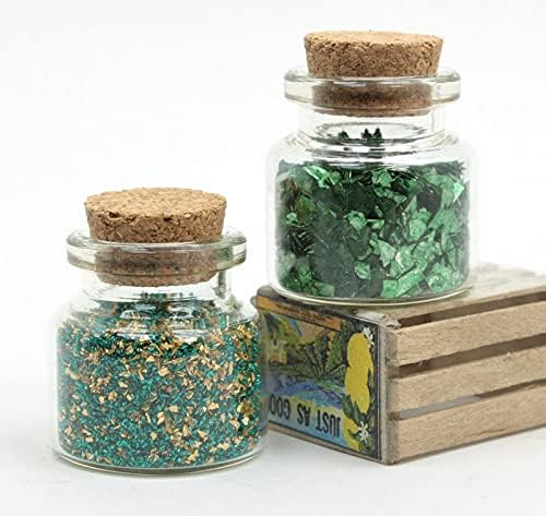 Meyer Imports Different Color Blended German Glass Glitter Sets Spring Green Set of Glitter Popular Different Grit Sizes