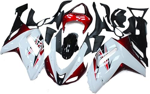 Kit de carenado completo de plástico rojo blanco apto para Kawasaki ZX6R 2007 2008 ZX636R 07 08 zx-6r 636 ABS molde de inyección de plástico