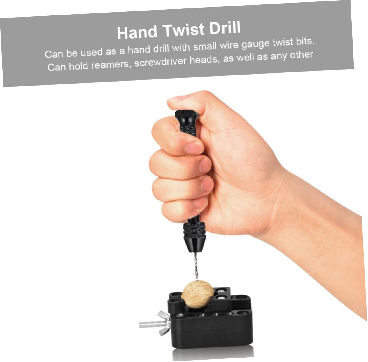 1set Hand Drill Tool Drill Bits Manual Woodworking Tool for Jewelry Making Crafts and Model Assembly Precision Pin Vise Chuck for Materials