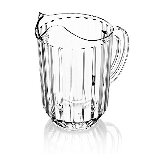 New Star Foodservice 46106 Polycarbonate Plastic Restaurant Water Pitcher, 60-Ounce, Clear