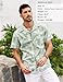 COOFANDY Men Hawaiian Floral Shirts Loose Fit Tropical Holiday Linen Beach Shirts