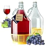 🍇 ASSUREZ UN MEILLEUR GOÛT AU VIN ! Nous misons sur la fonctionnalité. C'est pourquoi vous pouvez conserver dans notre récipient aussi bien du vin que de la liqueur de fruits, de l'hydromel ou de la bière. Vous pourrez ainsi répondre aux besoins de vos invités les plus exigeants ! Chacun trouvera une boisson à son goût ! Le processus de fermentation dans un récipient en verre est connu depuis de nombreuses générations, car il est efficace et garantit un goût expressif et un bon arôme.