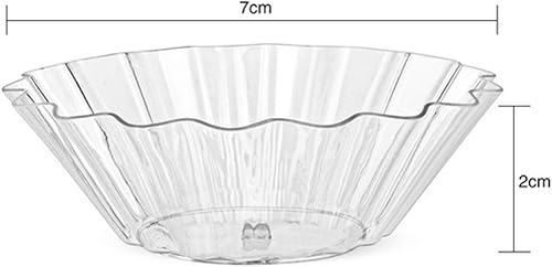 Miniatura 2 de 50 platos de plástico transparente de 3 pulgadas para aperitivos, platos de postre, helados de flores, cuencos de postre, cuencos de degustación,