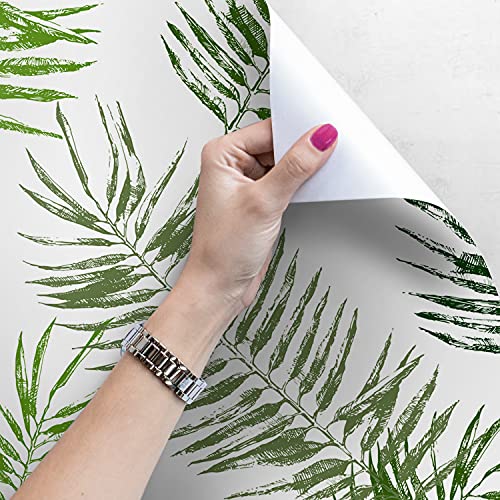 Papier Peint Palms Leafs Abstrait Stickers Muraux Auto-Adhésive Magic-Stick Salon - 4