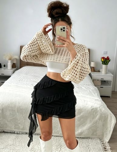 Avidlove Women's Flowy Ruffle A-Line Mini Skirt (various) - image 4