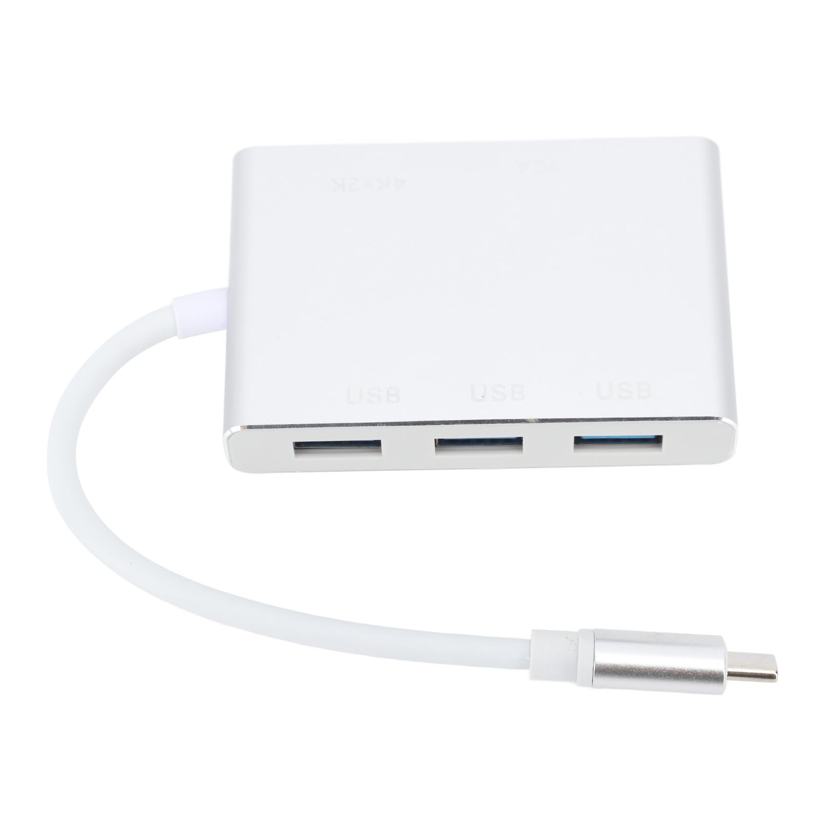 USB C Hub 5 w 1 typ C do USB Multi Port Adapter Rozdzielacz z interfejsem multimedialnym HD VGA USB 3.0 dla telefonu Srebrny laptop