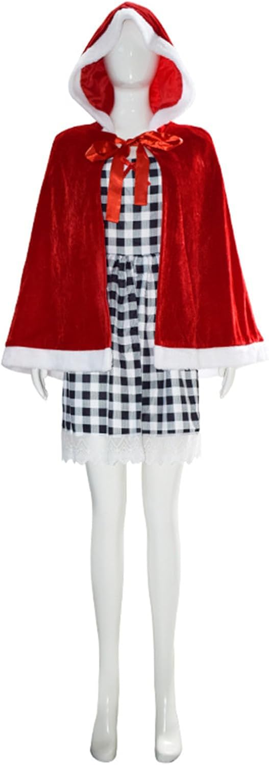 Cindy Lou Who Costume Adult Women Cindy Lou Who Dress with Wig Hooded Robe Christmas Cosplay Outfits - Image 3