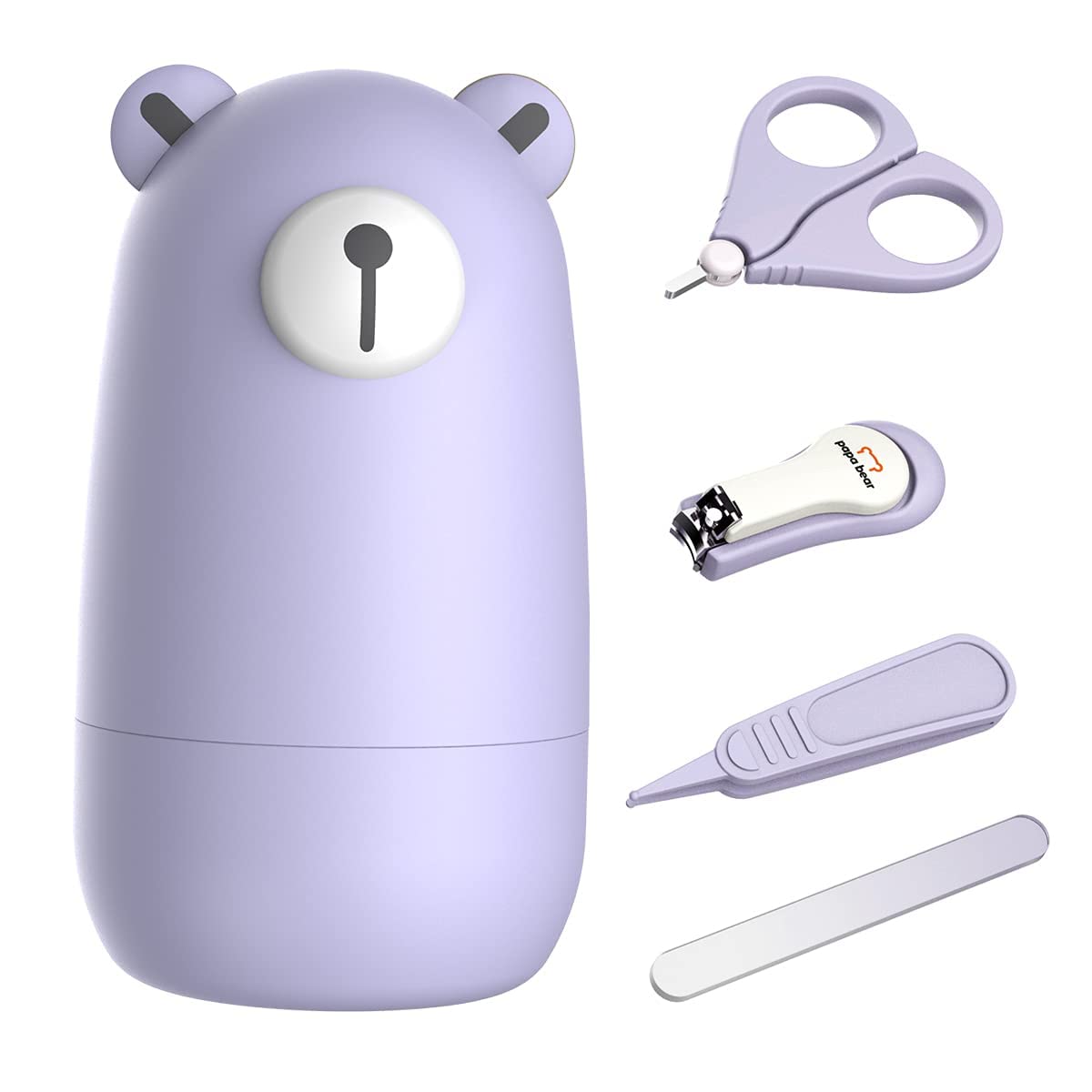 Baby Nail Clippers Set with Cute Case, Infant Fingernail and Toenail File Kit for Newborn Manicure and Pedicure, New Mom Grooming Gift