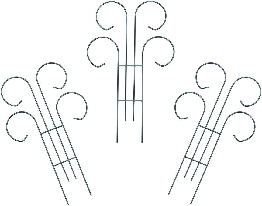 Bosmere L530 36-Inch Wire Scroll Trellis for Planters and Borders, Green