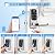 Smart Door Lock with Handle,Keyless Entry Door Locks, 8-in-1 Fingerprint Keypad Exterior Lock - Smart Locks for Front Door - Digital Electronic Smart Lock with Code & APP Control (Silver)