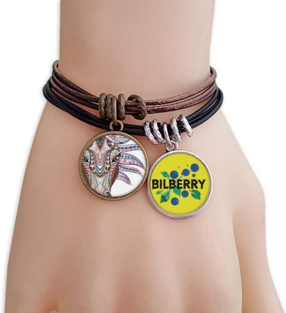 Euskara HomesMosaic Style Colorful Horse Design Bracelet Rope Bilberry Fruit Health Wristband