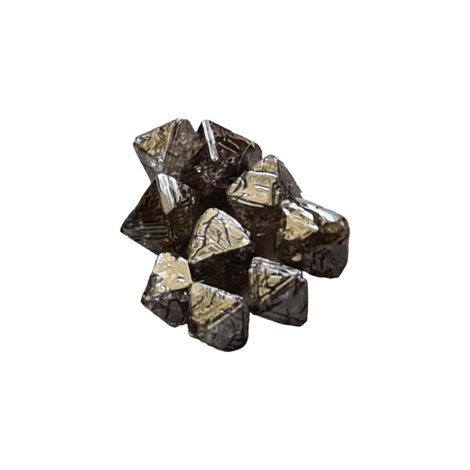 Diamante grezzo cristallo ottaedro, 1 pezzo di diamante grezzo grezzo naturale per donna, marrone naturale scintillante, 5-6 mm circa.