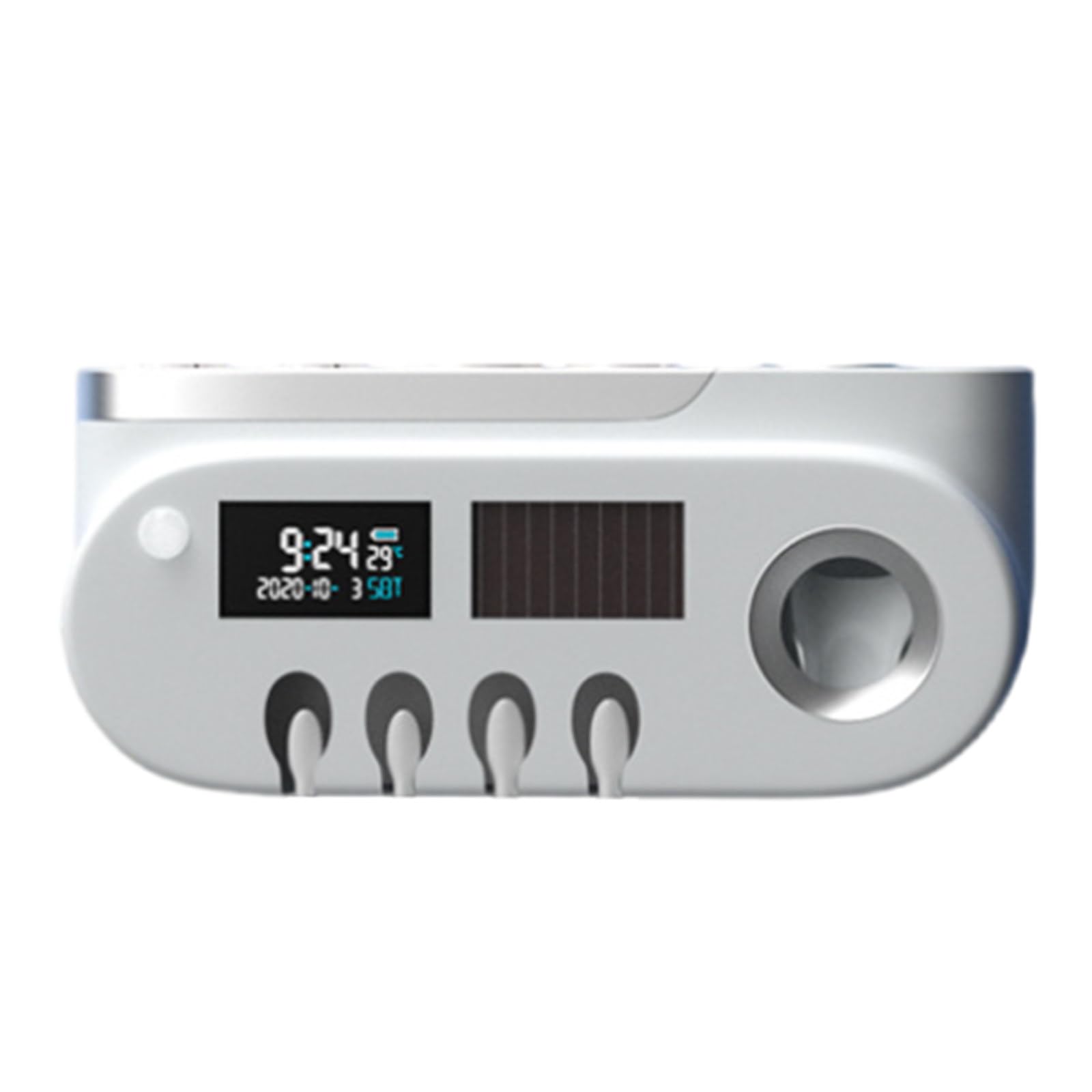Dispensador de pasta de dientes montado en la pared, esterilizador de cepillo de dientes inteligente con pantalla LED, soporte para cepillo de dientes, organizador de baño, accesorios,C