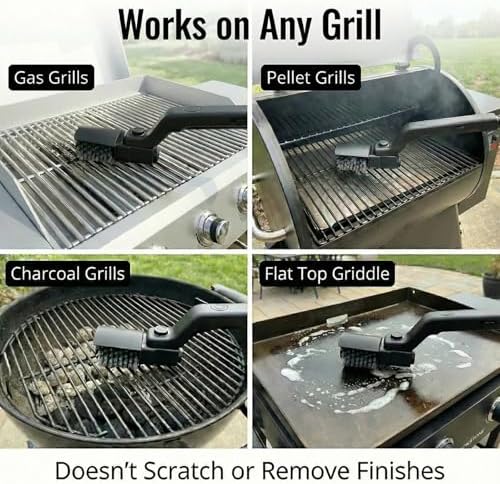 Vahrelo Grillmaster Pro,Electric Grill Brush, Cordless Electric BBQ Grill Cleaner with Powerful Motor, Rechargeable Grill Cleaning Brush for Burnt-On Grease & Grill Grates - 2
