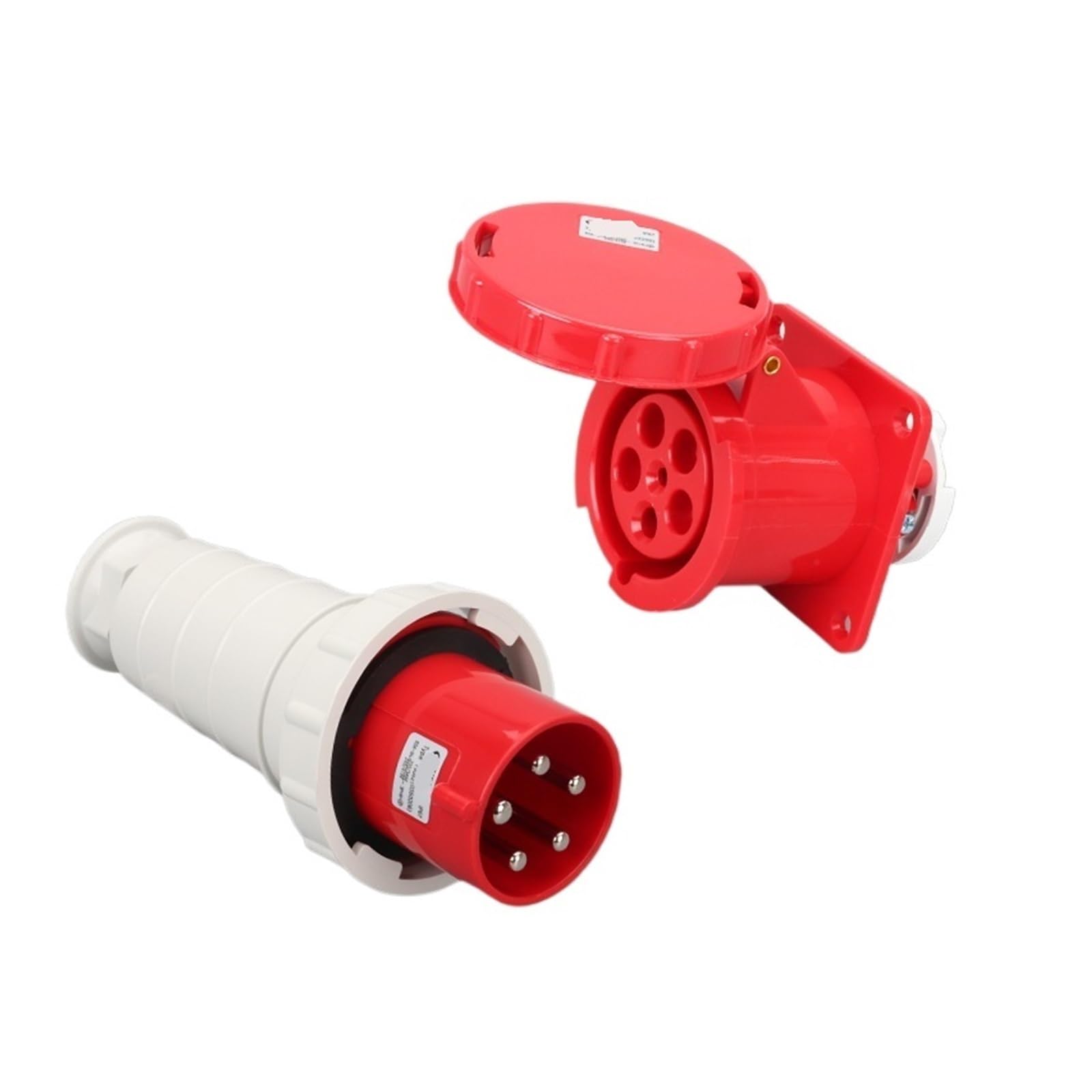 QAZXSEMUI 63A 5-core aviation plug concealed socket(Plug concealed socket)