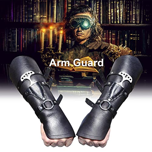 manopla medieval, braçadeira couro Steampunk braçadeira aperto ajustável Equipamento proteção para c