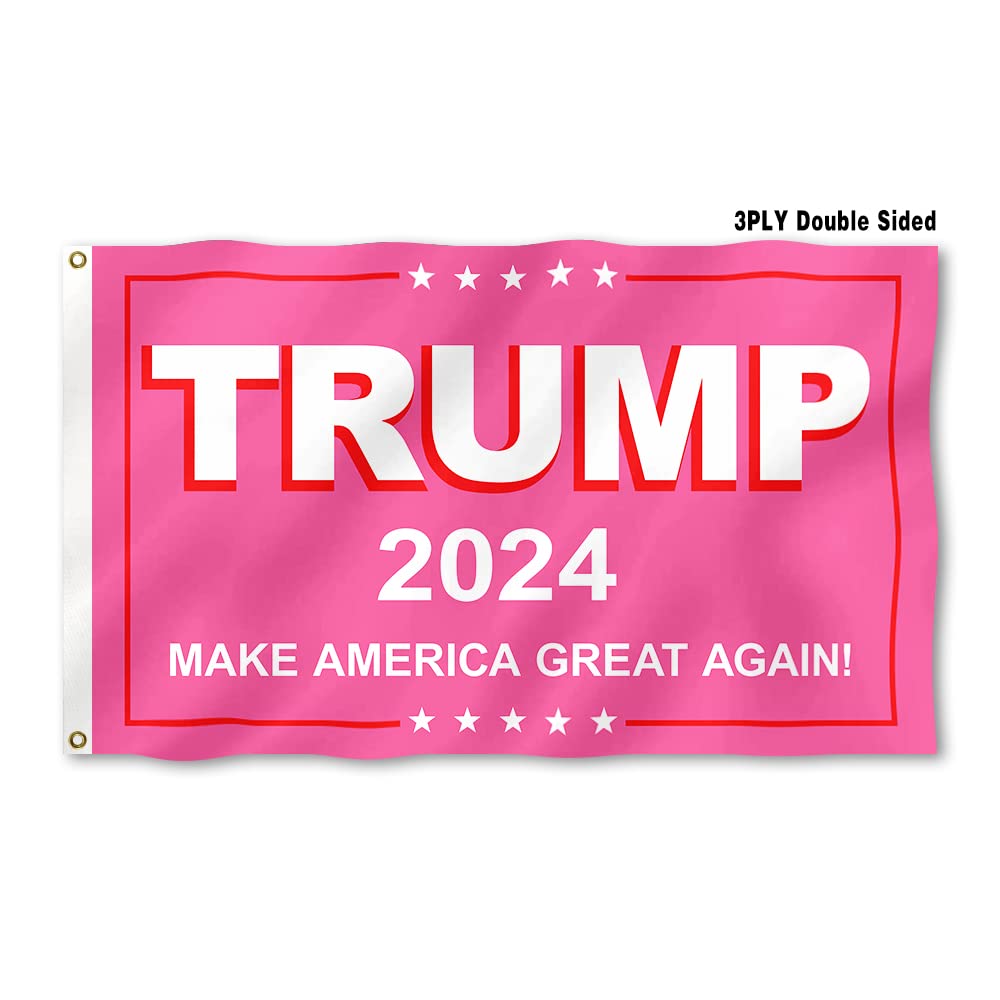 Amazon.com : KDGYA Pink Trump 2024 Flag 3x5 FT 3 Ply Polyester UV