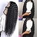 Produktbild Fureya Glueless Lace Front Wigs for Women Long Curl Wave Wigs Heat Resistant Fiber with Baby Hair Synthetic 24 inch Black Lace Wigs
