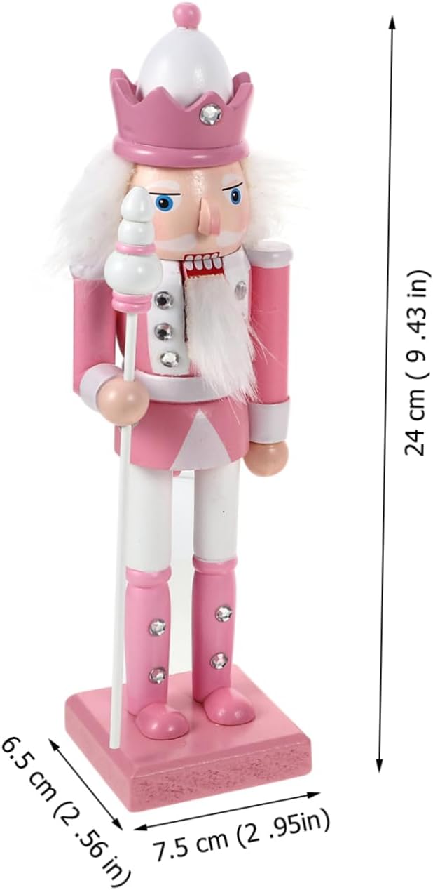 4pcs Wooden Nutcracker Soldier Hand Painted Christmas Decor Figures for Desktop Shelf Festival Decoration Teen Girl Gifts