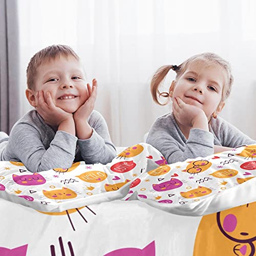 Housse de couette chat et 2 taies pour lit double et King size - 3