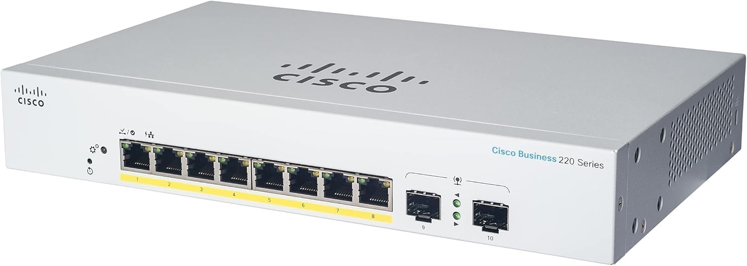 Amazon.com: Cisco Catalyst 1300-8FP-2G Managed Switch, 8 Port GE, Full ...