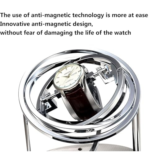 Leiser Uhrenbeweger, Aufbewahrungs-Geschenkbox, antimagnetisch, automatischer Aufzug für mechanische Uhren, Heimgebrauch silver
