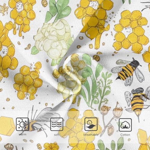 Honeycombs Bees Bright Girls Briefs, Toddler Girl Briefs, Girls' Cotton Brief Underwear, 2–8 Years3