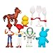 Toy Story Toys – Set of 7 Action Figures with Woody, Buzz and Rex – Premium Animated Collection with Keychain Included – Fun Party Supplies for Toddlers – Cake Topper Set for Birthday