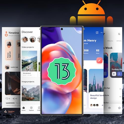 C24 Ultra Smartphone, 6+256GB Unlocked Cell Phone, Android 13.0, 48+108MP Zoom Camera, Build-in Pen,Long Battery Life 6800mAh, Dual SIM, 6.8“ HD Screen,Face ID/Fingerprint Lock/GPS (Black) - Image 5