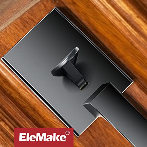 Front Door Handle - Front Door Entry Handleset With Knob, Exterior Entry Door Lock Handle Set, Keyless Entry Door Handle, Matte Black Orb Plating, Reversible For Left & Right Handed Door #TOP2