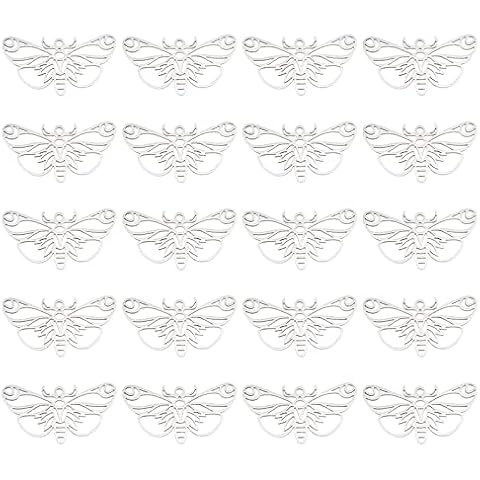 DICOSMETIC 20 Piezas Hueco Mariposa Encantos Cover