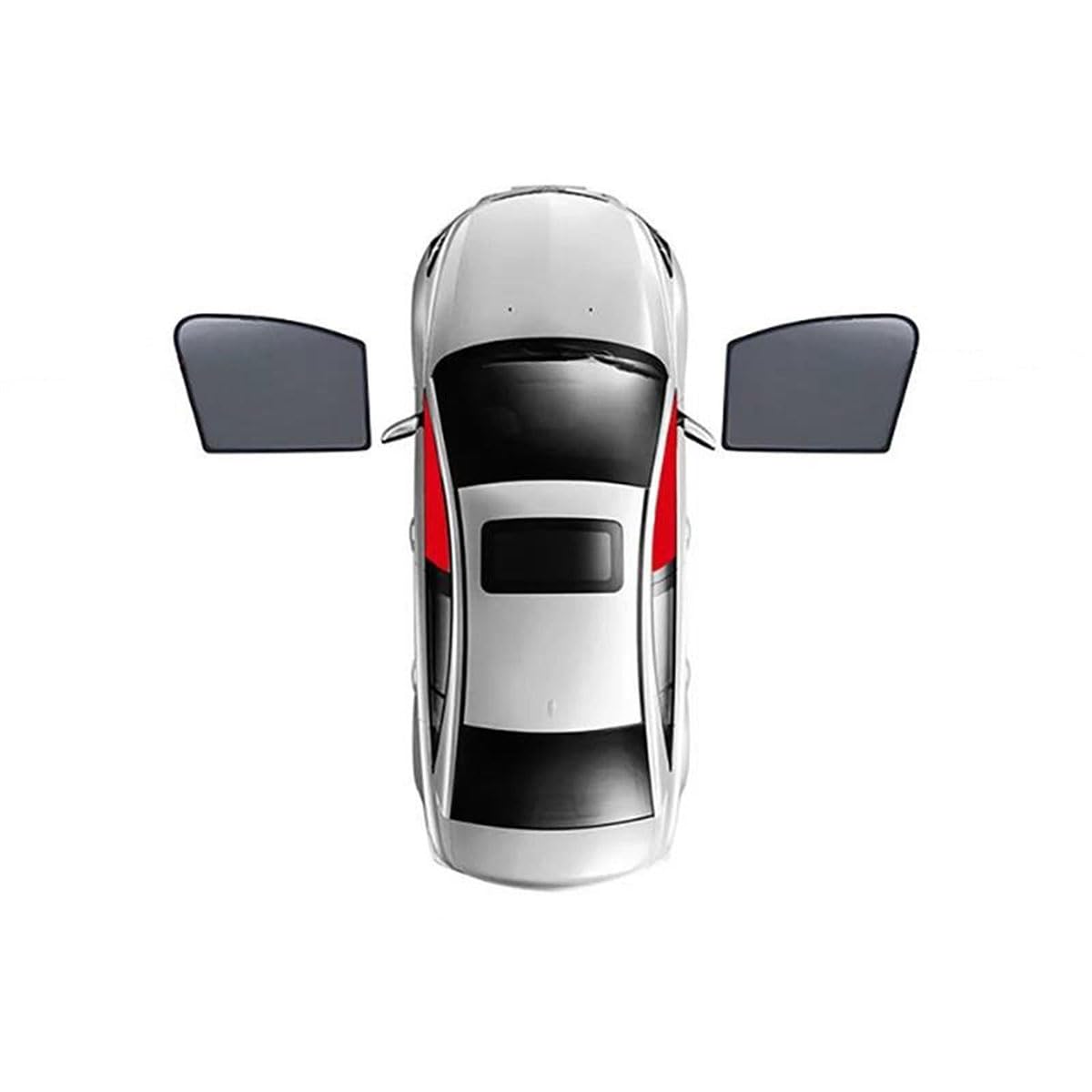 Parasole per Finestrini Laterali Compatibili con Mazda Mazda 2 Hatchback 2007-2013 | Tende elastiche in mesh bloccante sole protezione uv scudo termico