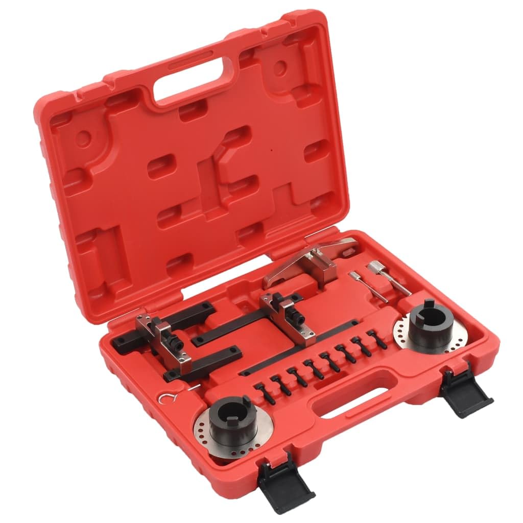 vidaXL Herramientas de Sincronización de Motor 16 Piezas Mecánica Recambios Automóviles Motor Vehículo Coche Taller Bricolaje Ferretería Mantenimiento