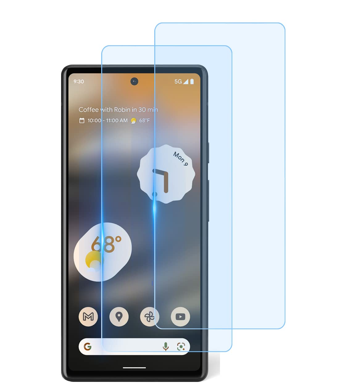 Amazon | 【ブルーライトカット·指紋認証対応】【2枚セット】Pixel 6a
