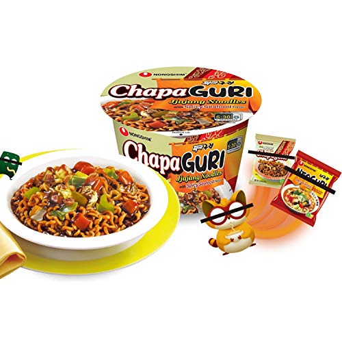 Nongshim Chapaguri Spicy Rom Don Jjajang Cup of Noodles Korean Food with Neoguri Seafood Flavoring, 6 Microwavable… - Image 3