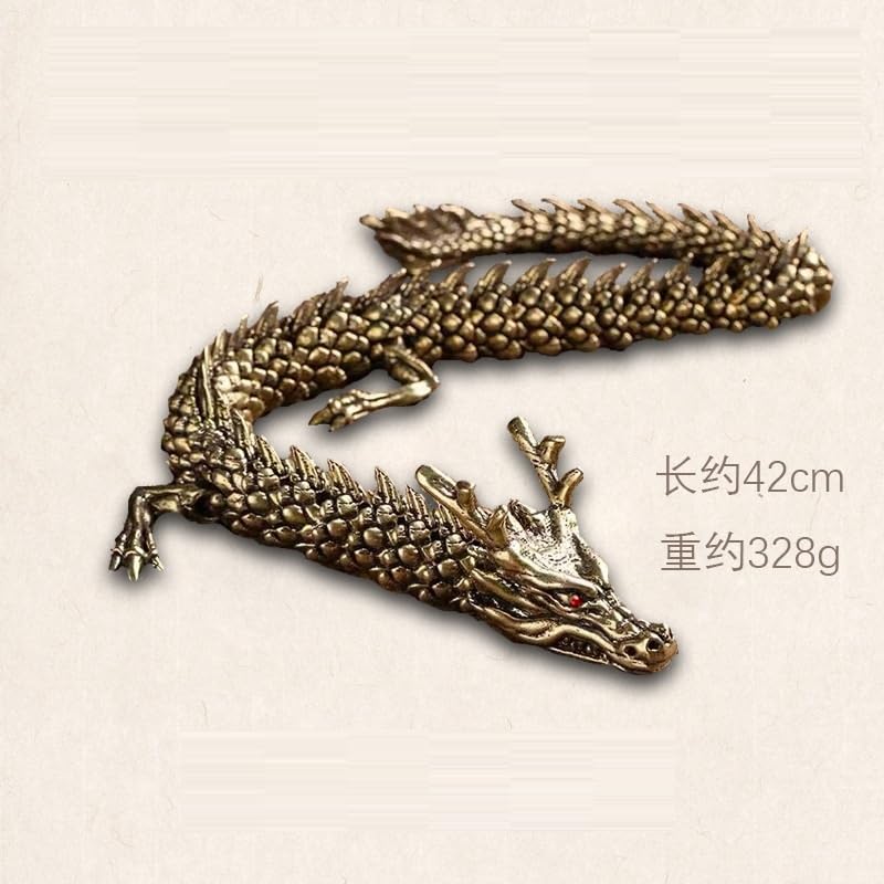 龍、縁起物、金属工芸品、置物 工芸品 龍置物 龍の縁起物置物 金属工芸 銅製 密彫刻 車内置物長