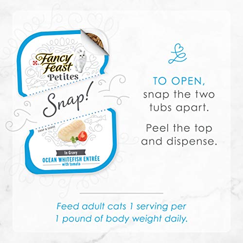 Fancy Feast Purina Petites Ocean Whitefish Entree with Tomato in Gravy Gourmet Wet Cat Food - 2.8 oz. Tubs (Pack of 24) - image 9
