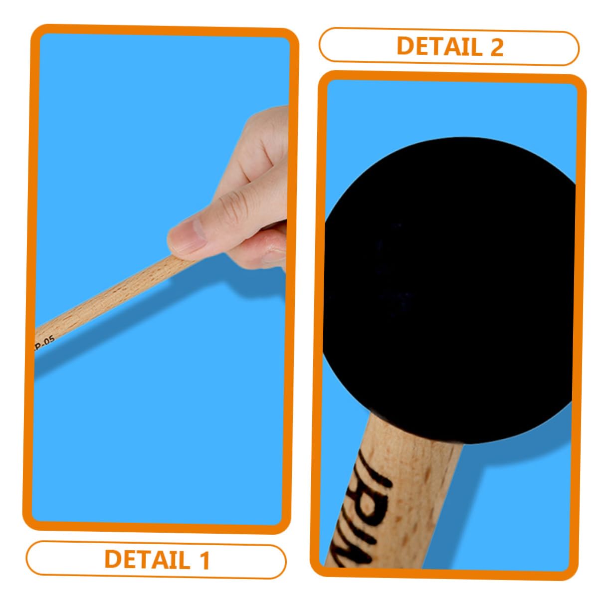 Toyvian 8stücke Schlagzeugstöcke Holzgriff Für Percussion-instrumente Und Steel Tongue Drum Robust Und Langlebig Für Anfänger Und Profis