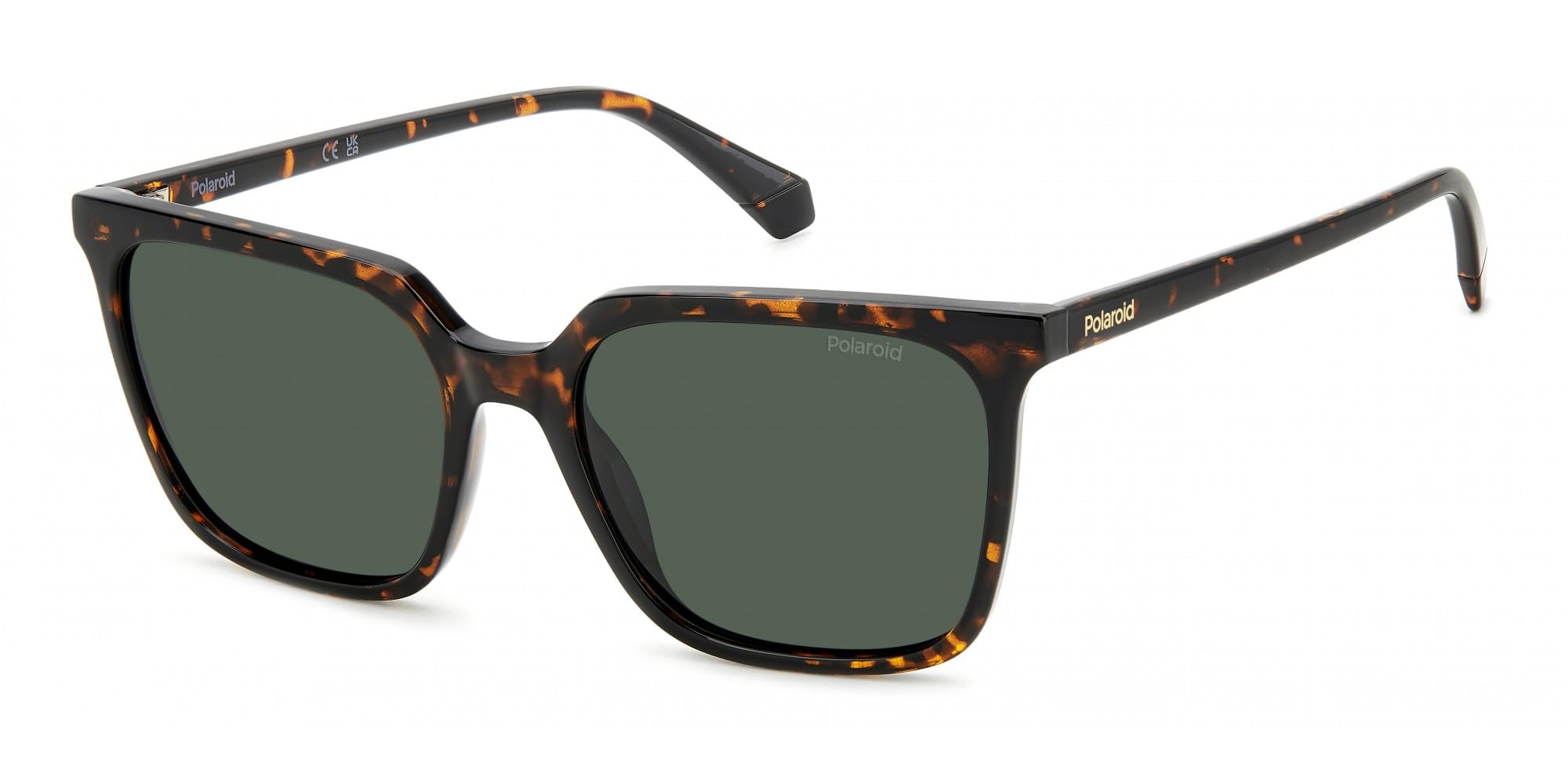 Polaroid Women's Brown Square Havana Green Polarized Pld 4163/S In